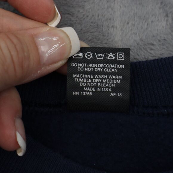 Scream Stars Sweatshirt Mens XL Blue Long Sleeve Crew Neck Print Knit Pullover - Picture 15 of 16